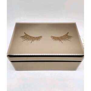 Cynthia Rowley New York 'Sparkly Things' Eyelashes Mirrored Jewelry Box NWT